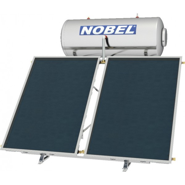 Ηλιακός θερμοσίφωνας NOBEL Classic  160lt/3τμ - Glass - Επιλεκτικός - Τριπλής Ενέργειας - Βάση Ταράτσας